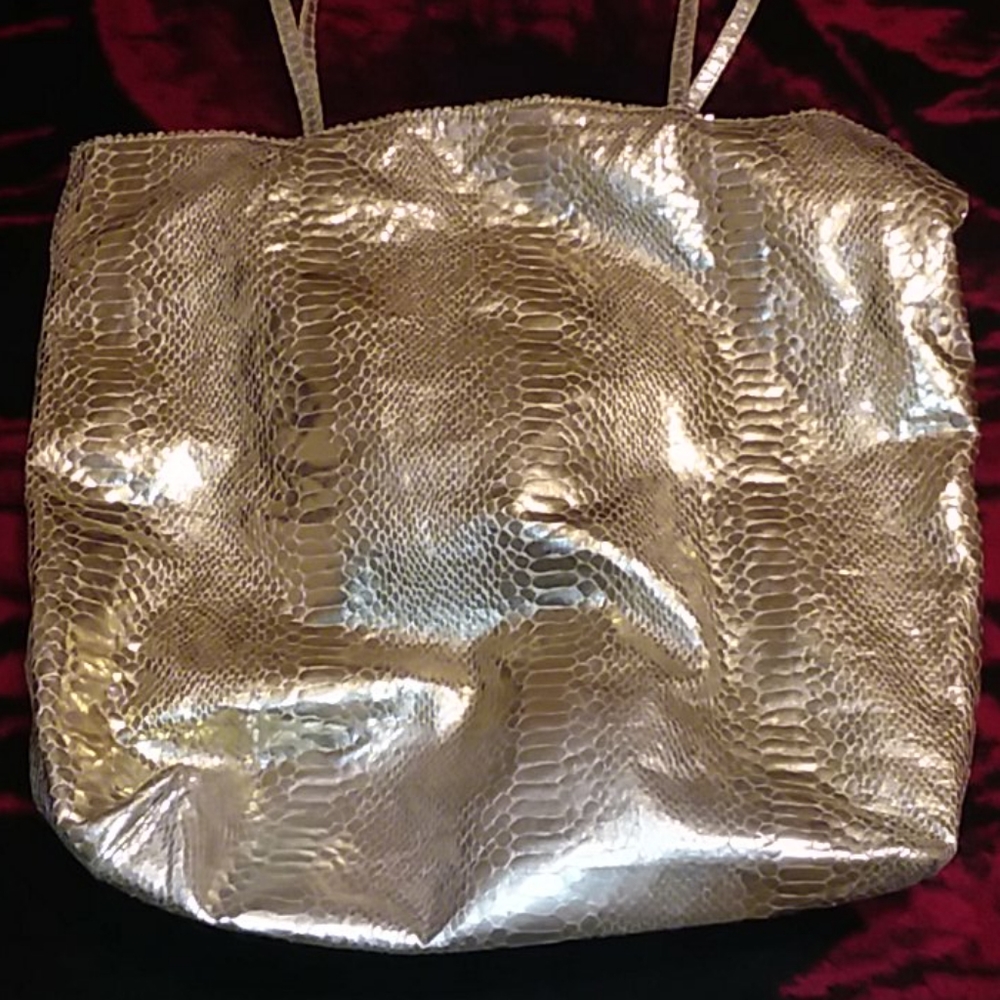 Ladies Carlos Falchi Gold Handbag